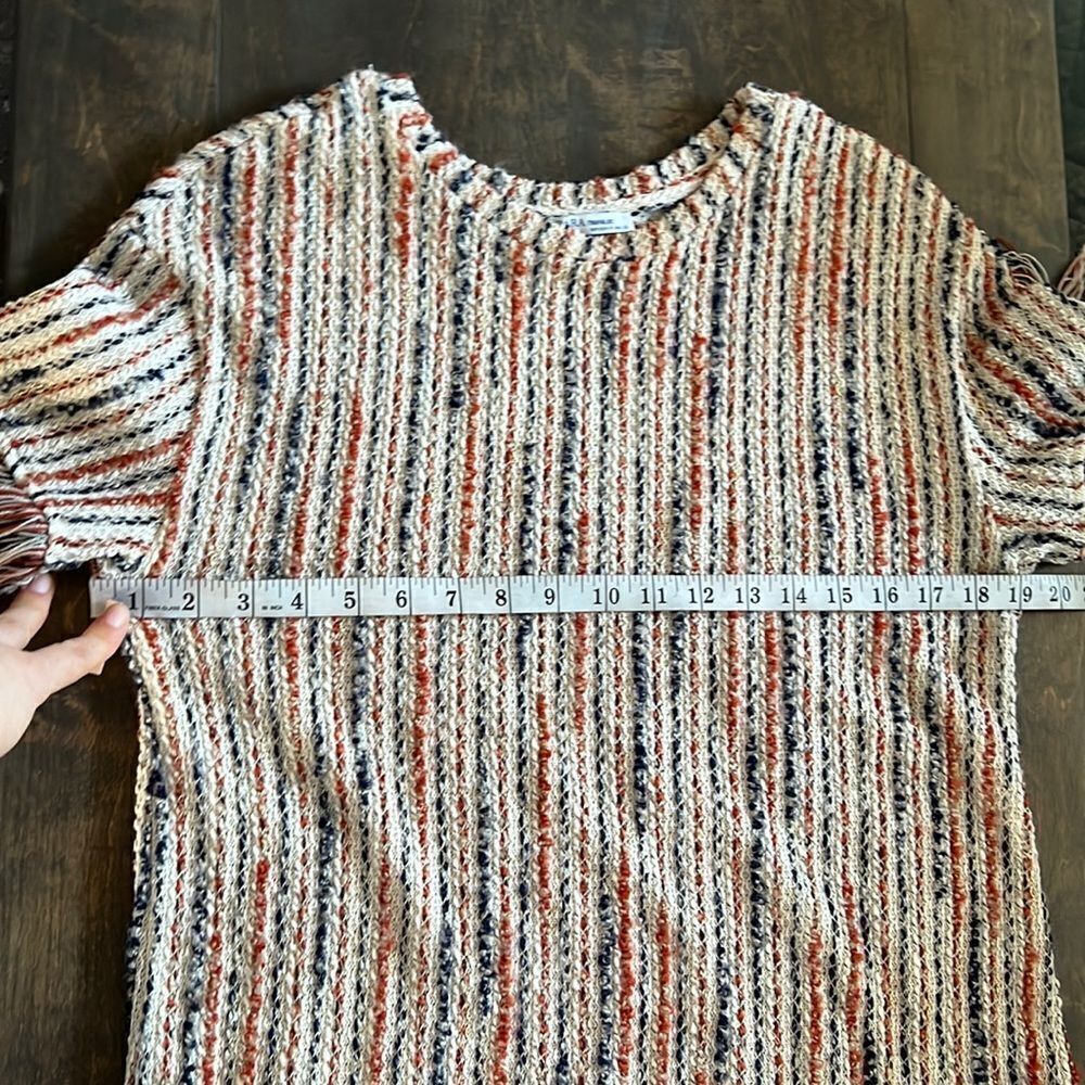 Textured Fringe Shift Dress in Pink Multi - Picture 9 of 12